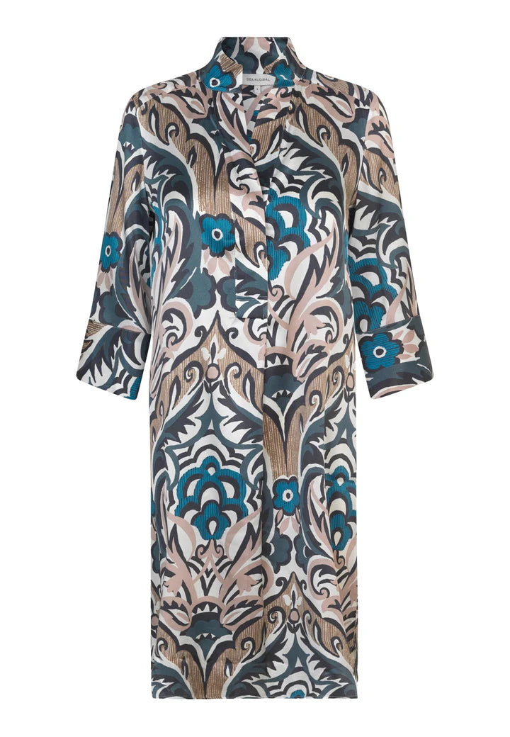 Dea Kudibal Stretch Silk Kamille Shirt Dress - Artistic Blush