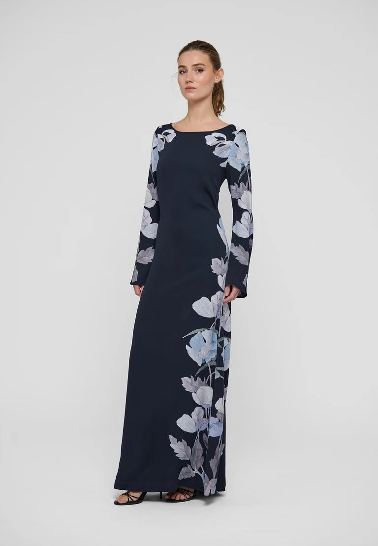 Dea Kudibal Nicole Reverie Midnight Dress With Boat Neck
