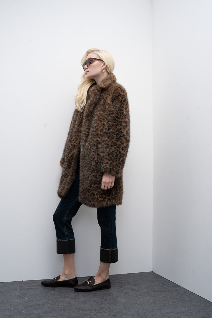 GoaGoa Animal Print Faux Fur Jacket