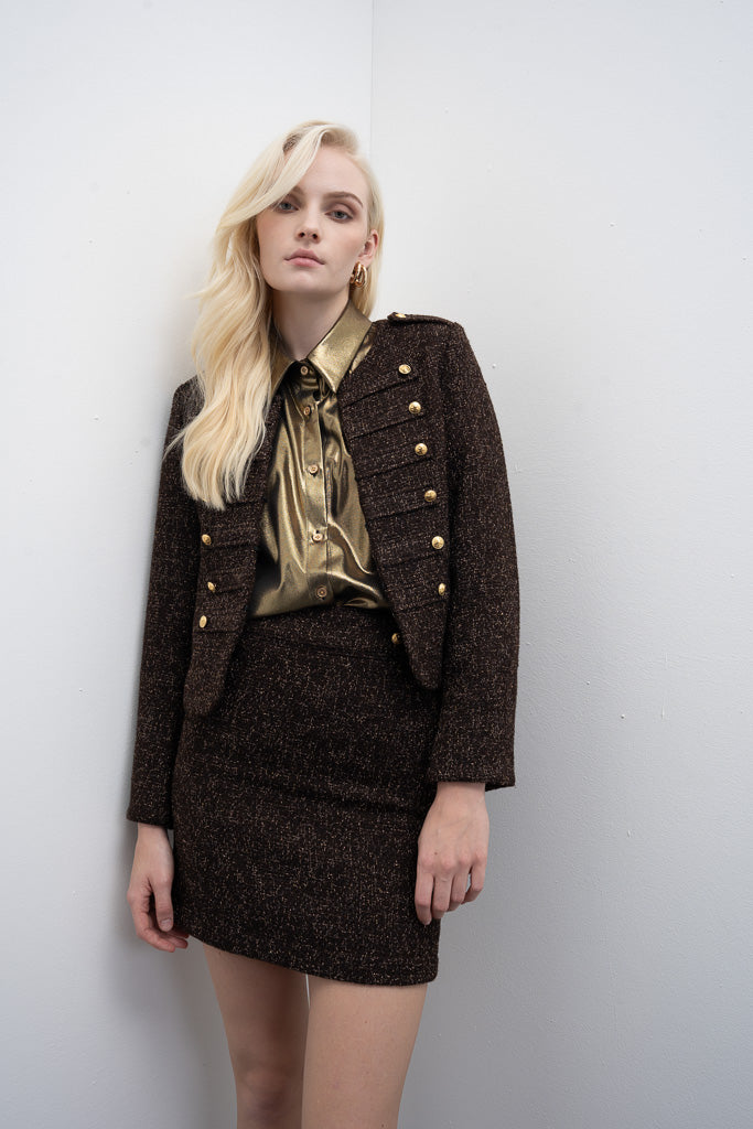 GoaGoa Brown Tweed Skirt