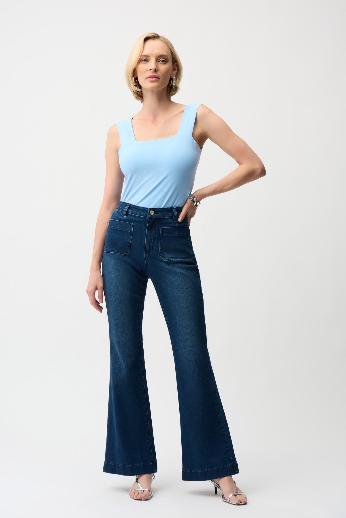 Joseph Ribkoff Sky Blue Classic Square Neck Cami