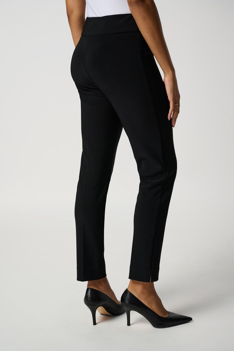 Essential Joseph Ribkoff Black Side Slit Detailed Trousers