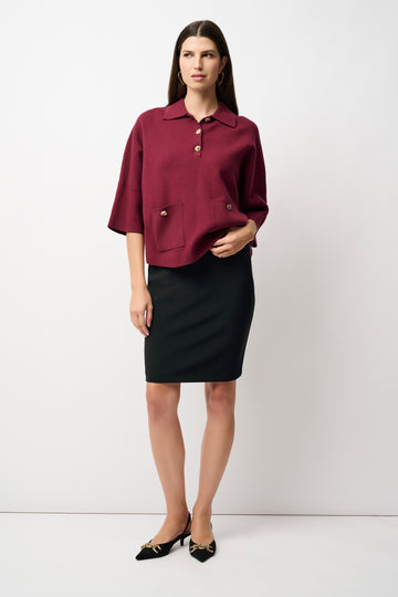 Joseph Ribkoff Black Classic Pencil Skirt