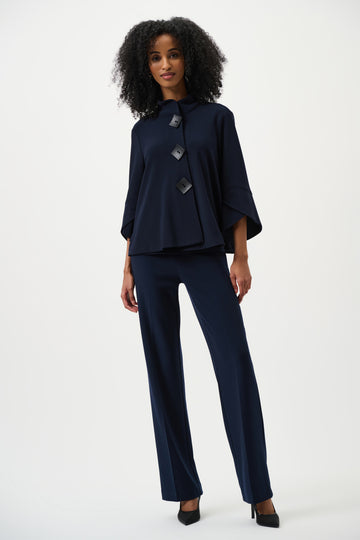 Joseph Ribkoff Black Classic Wide Leg Pant