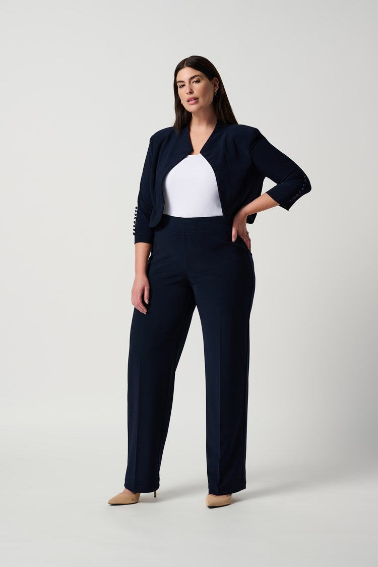 Joseph Ribkoff Midnight Blue Classic Wide-Leg Pant