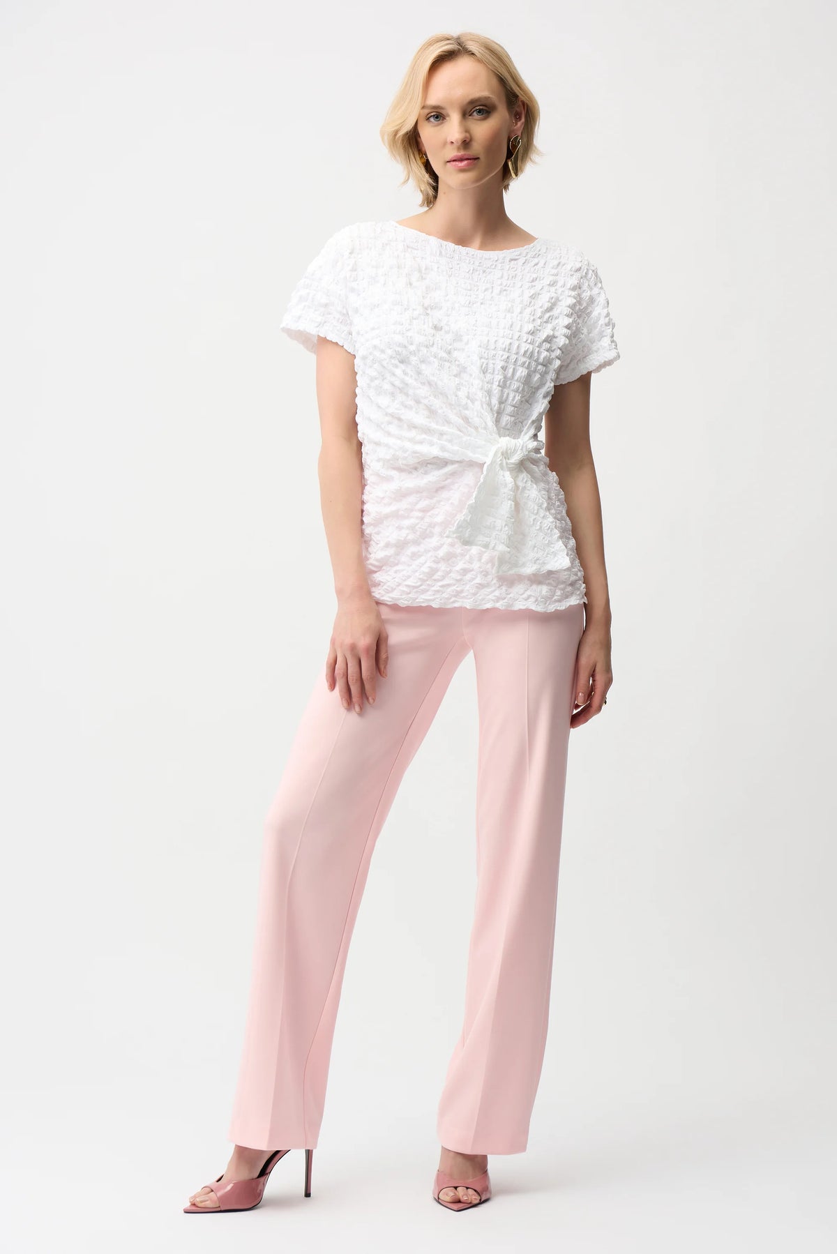 Joseph Ribkoff Petal Pink Classic Wide Leg Pants
