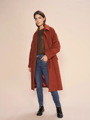Mos Mosh Burnt Ochre Venice Wool Coat