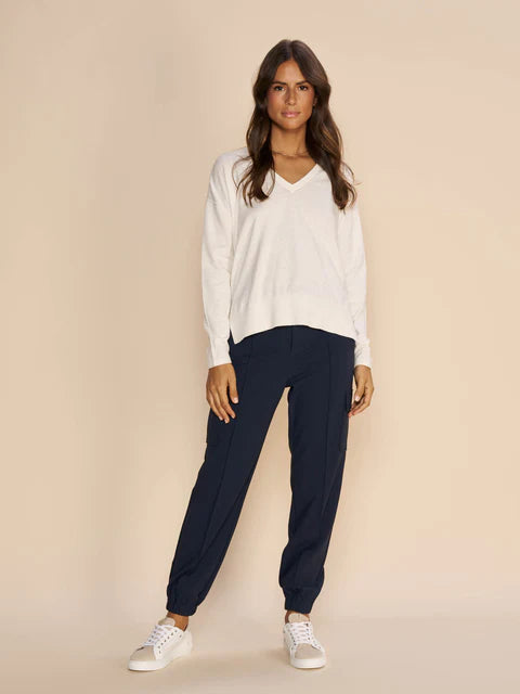 Mos Mosh Ecru Tani V Neck Knit