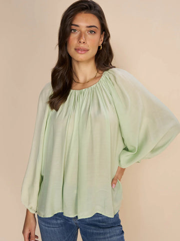 Mos Mosh Smoke Green Boheme Soft Blouse