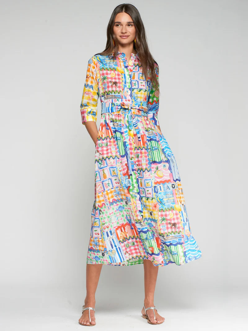 Vilagallo Printed Caprii Dress