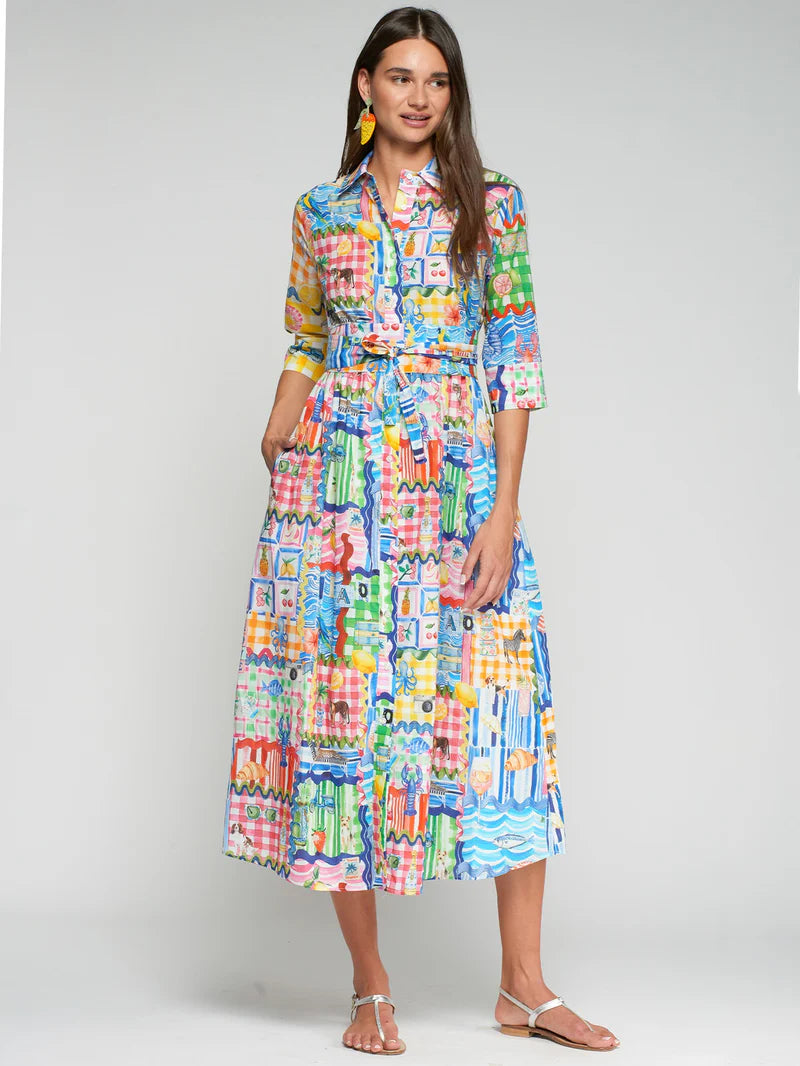 Vilagallo Printed Caprii Dress