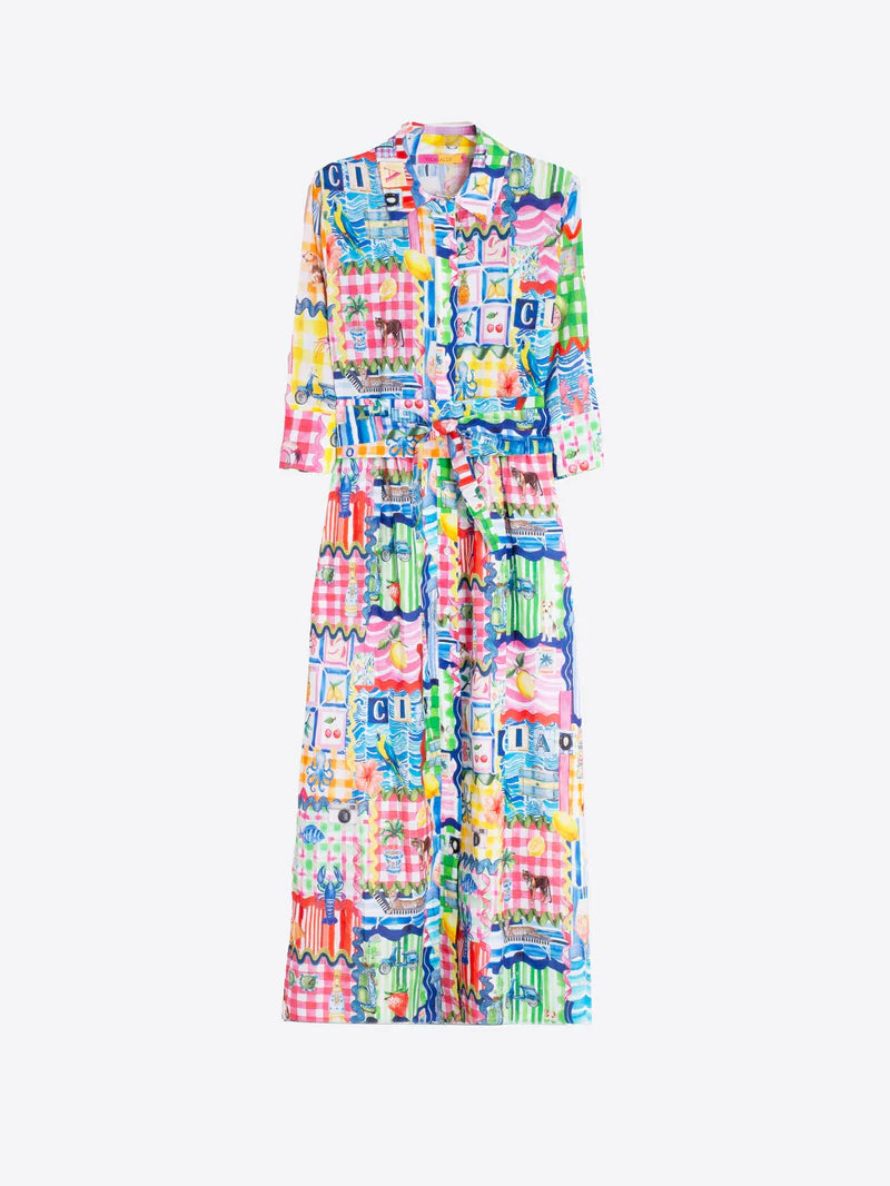 Vilagallo Printed Caprii Dress
