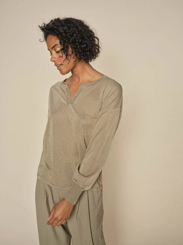 Mos Mosh Gold Kilana LS Blouse