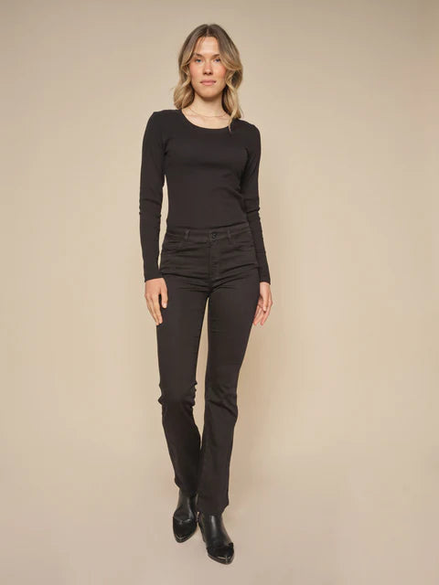 Mos Mosh Salute Black O-LS Rib Tee