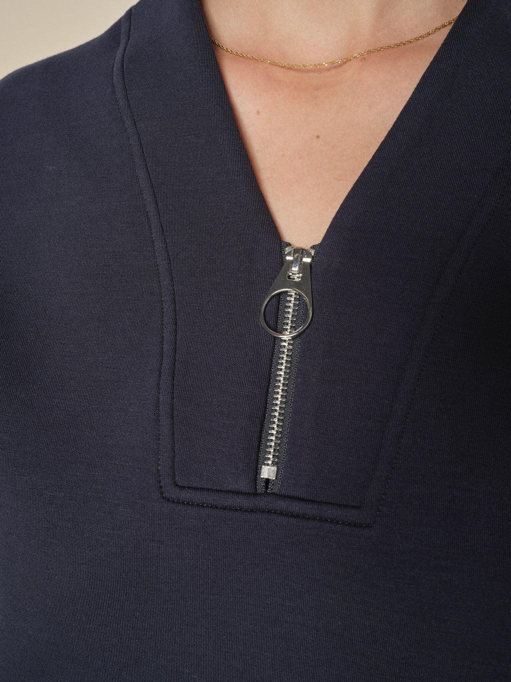 Mos Mosh Salute Navy Dinah LS Zip Sweatshirt