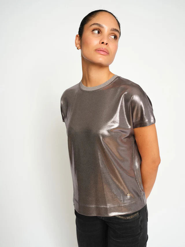 Mos Mosh Mockingbird Nivola O-neck Metallic Tee