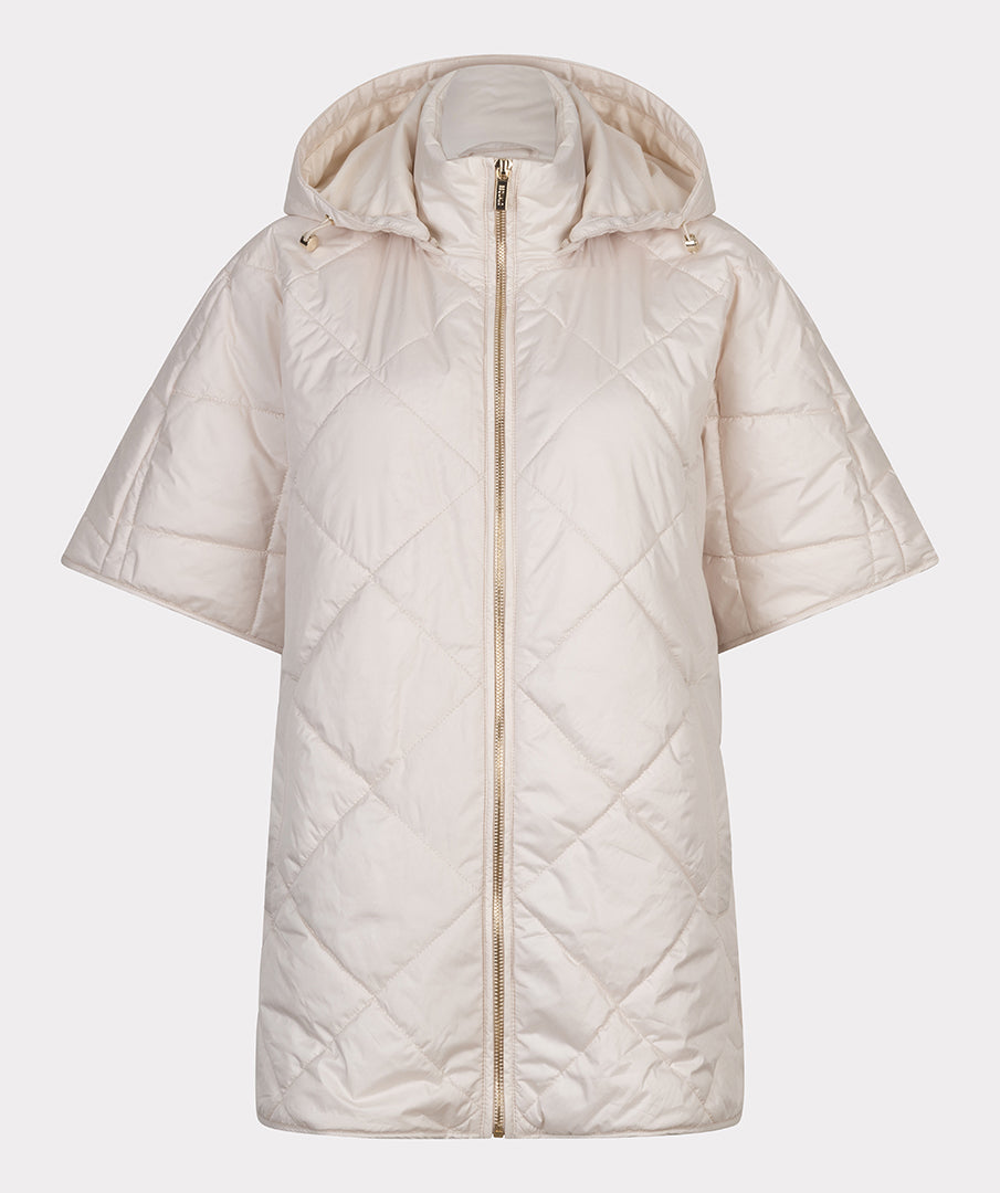 Esqualo Hooded Quilted Sand Jacket