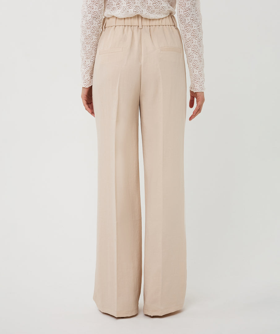 Esqualo Fine Crinkle Light Sand Trousers