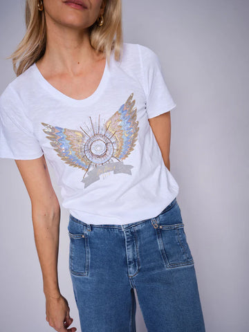 Mos Mosh White Gethi Deco Tee