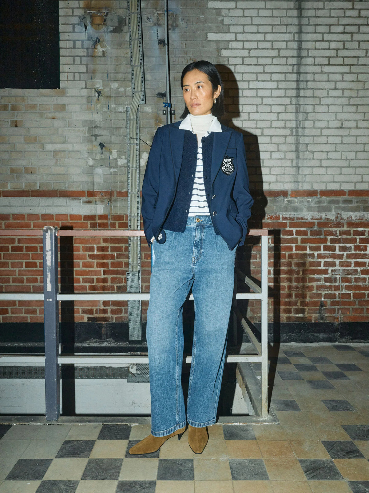 Mos Mosh Maritime Blue Marjurie Piet Blazer