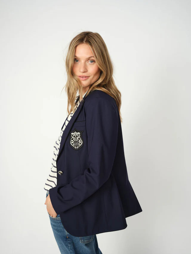 Mos Mosh Maritime Blue Marjurie Piet Blazer