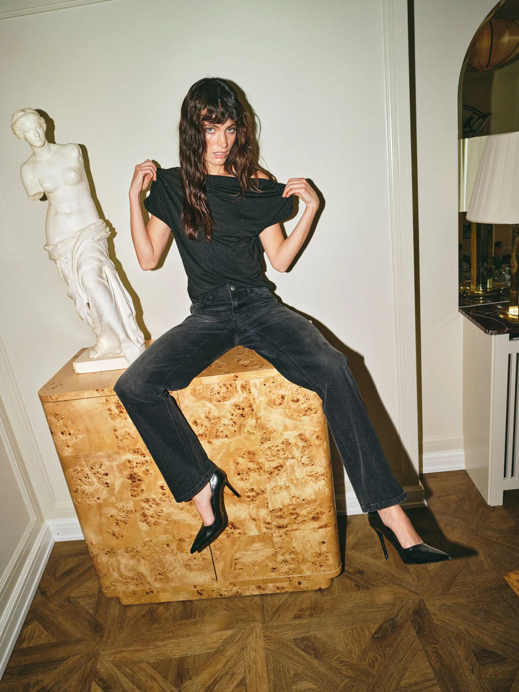 Mos Mosh Black Shimmer Jeans