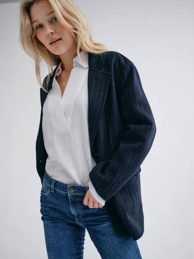 Mos Mosh Salute Navy Karita Idun Wool Blazer
