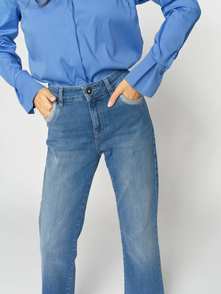 Mos Mosh Mid Blue Cecila Perla Jeans - 32 Leg