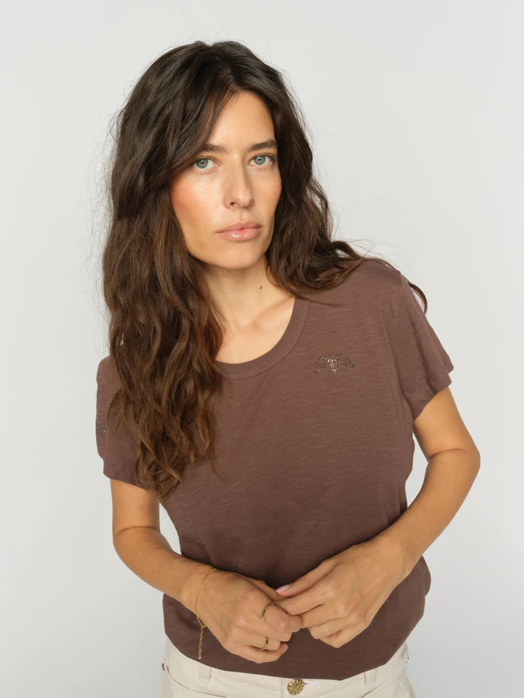 Mos Mosh Safina Coffee Quartz O-SS Tee