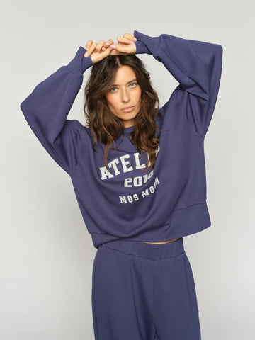 Mos Mosh Nima O-LS  Sweatshirt - CrownBlue