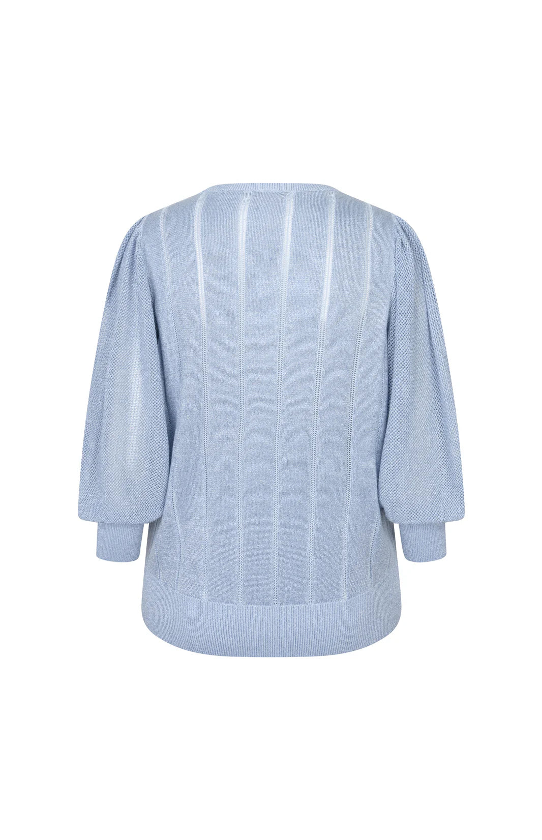 Esqualo Sky Blue Lurex Puff Sleeve Sweater