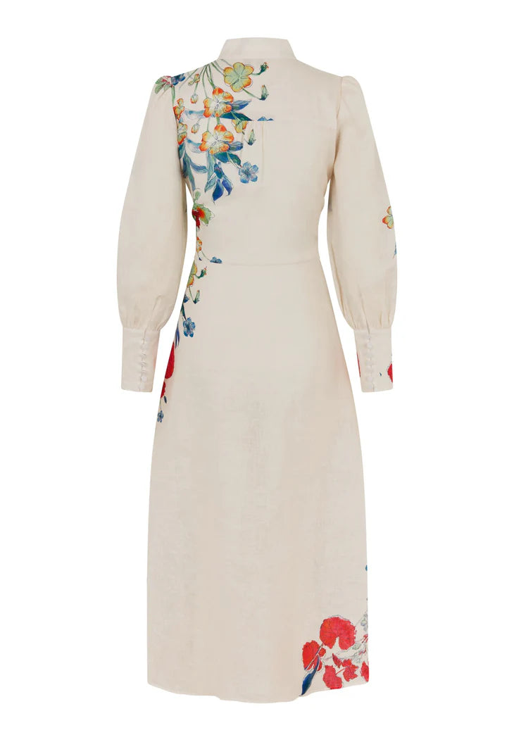 Dea Kudibal Alondra Floral Leche Dress With Waistband