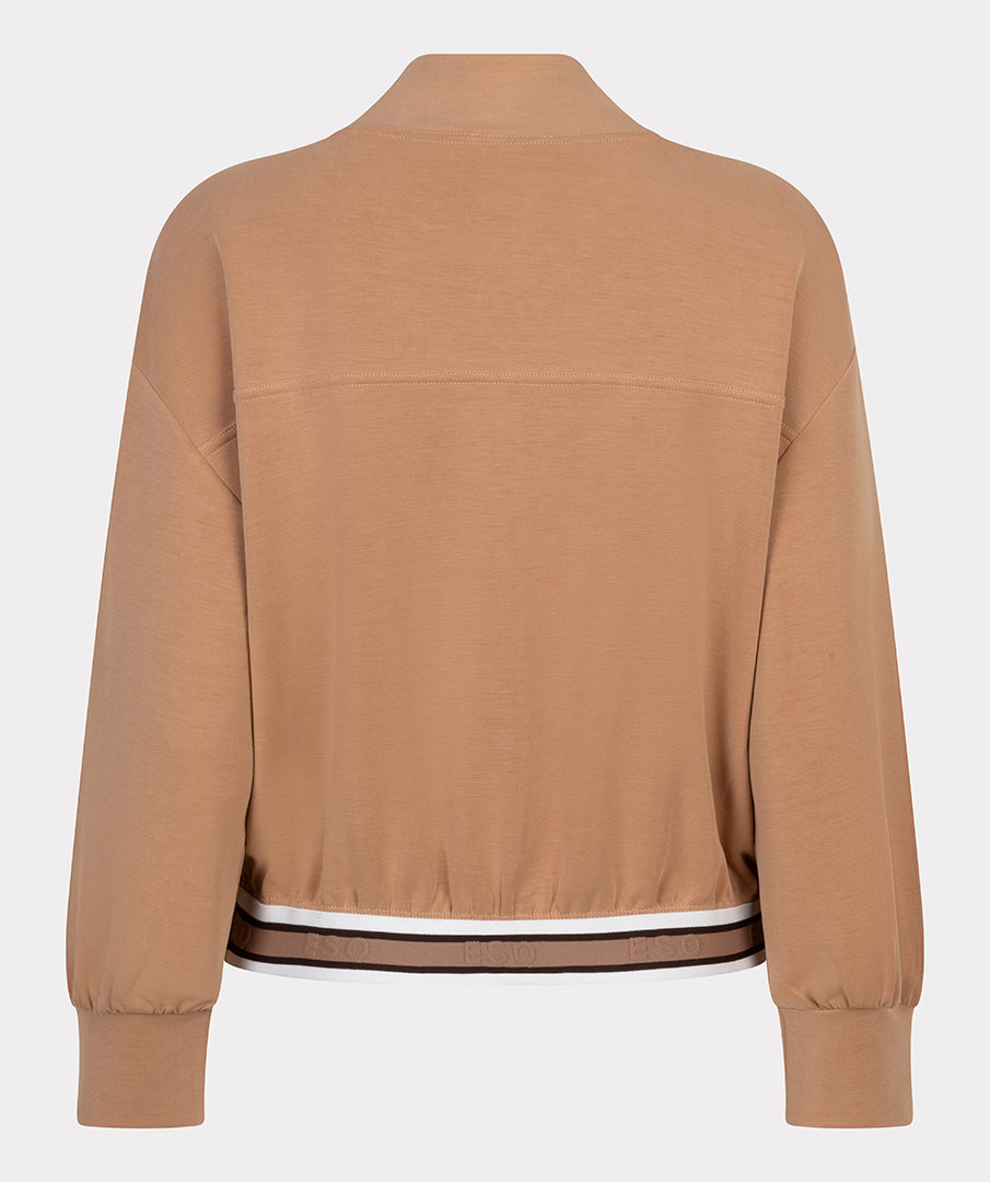 Esqualo Cappucino Cardigan Bomber Jacket