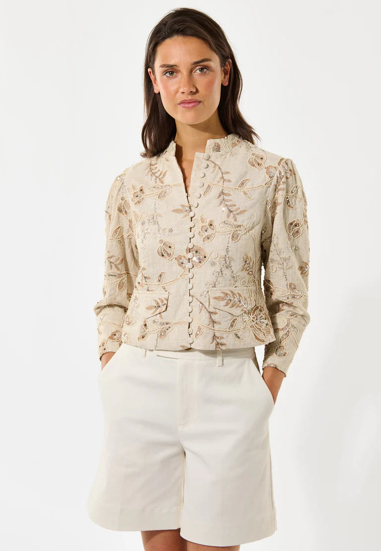 Dea Kudibal Marylin Marigold Jacket With Puff Sleeve