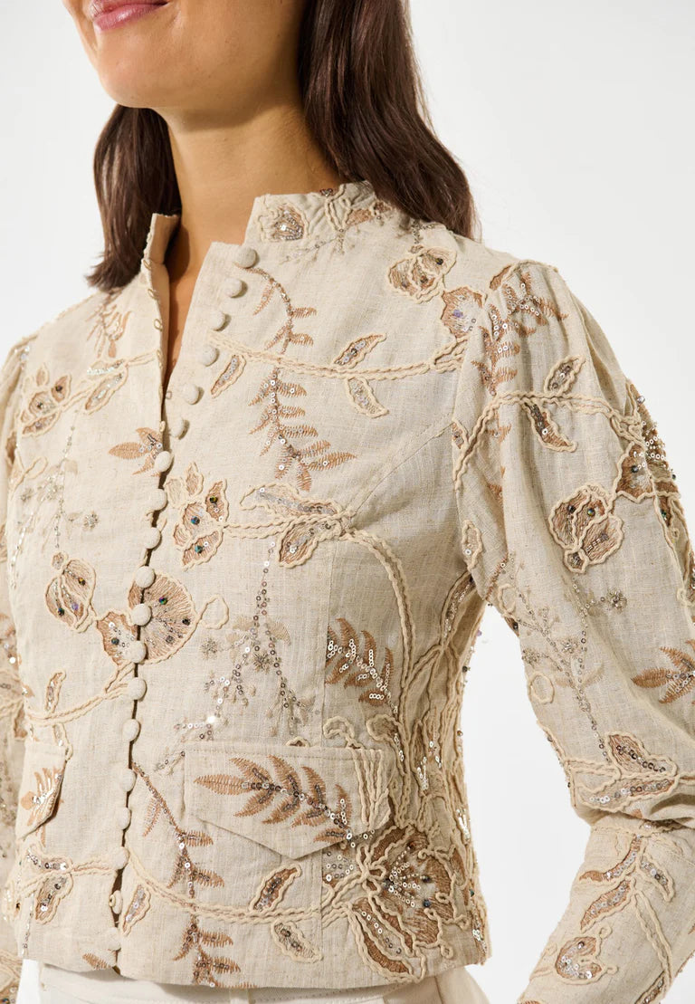 Dea Kudibal Marylin Marigold Jacket With Puff Sleeve