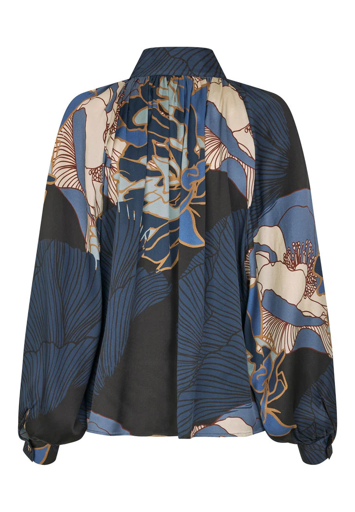 Dea Kudibal Nita Silk Alepidia Blue Blouse