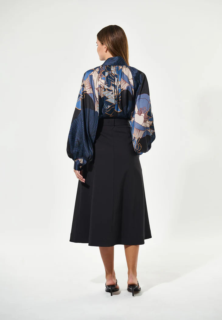 Dea Kudibal Nita Silk Alepidia Blue Blouse