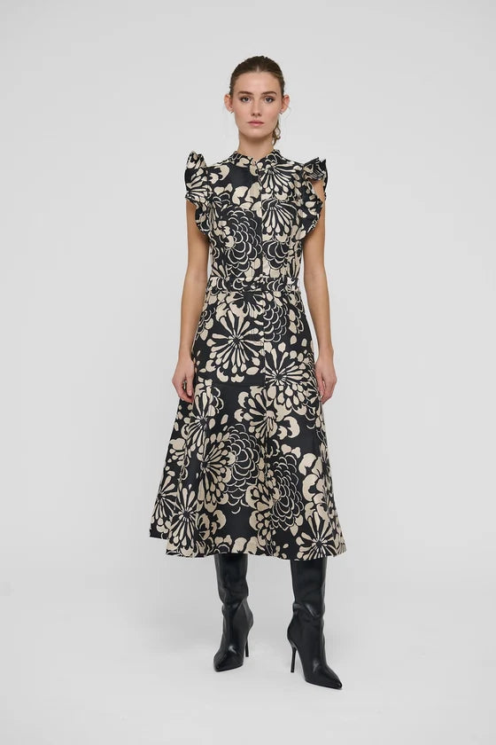 Dea Kudibal Devanti Florana Deress With Denim Details