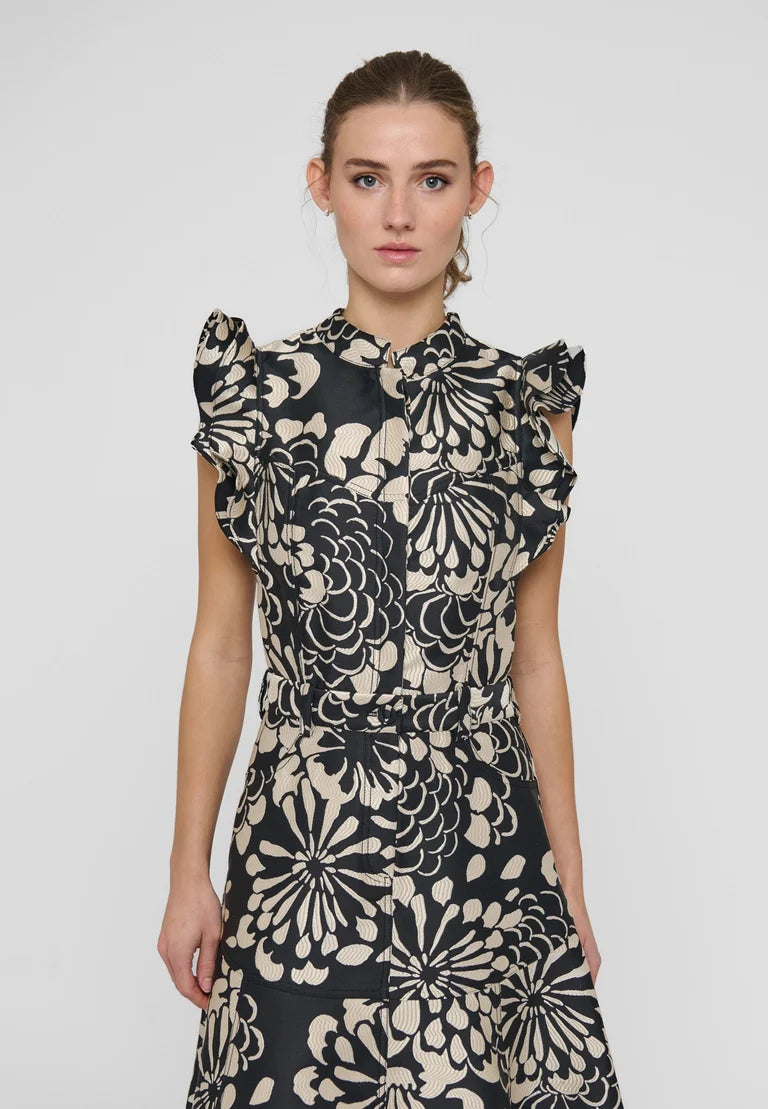 Dea Kudibal Devanti Florana Deress With Denim Details