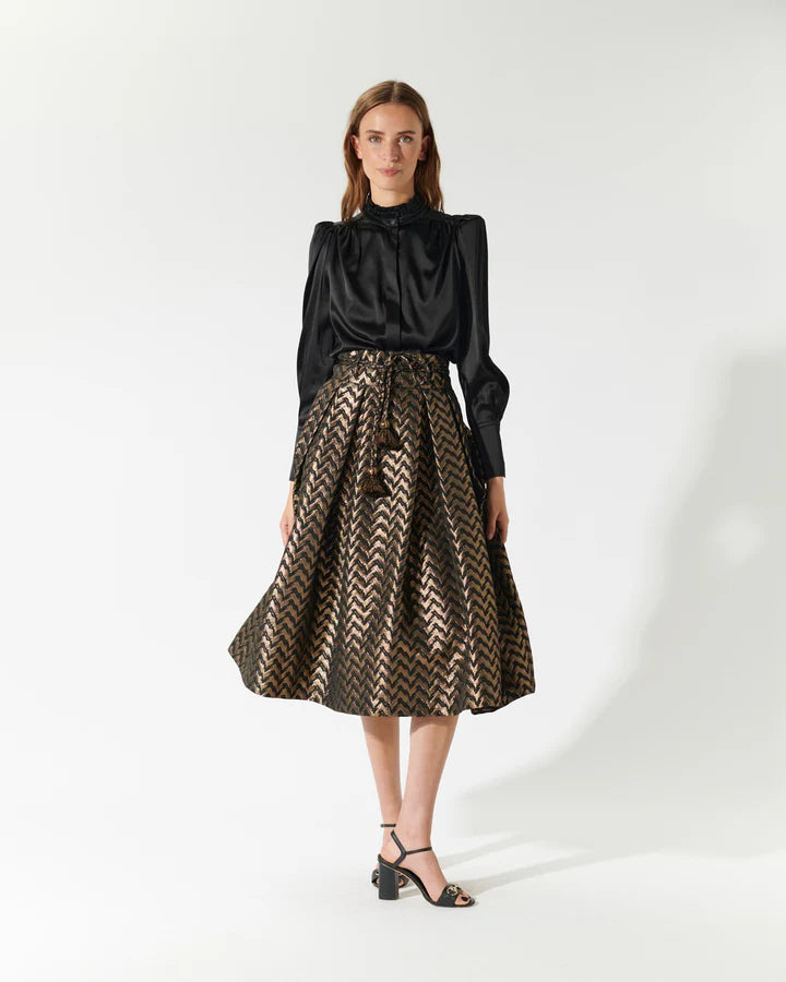 Dea Kudibal Black Roberta Silk Blouse