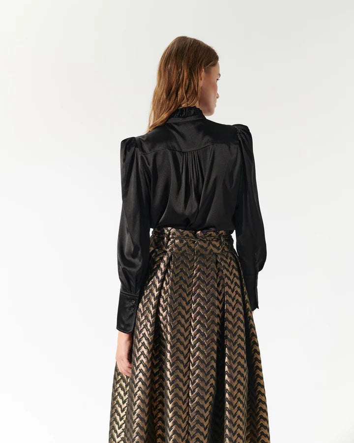 Dea Kudibal Black Roberta Silk Blouse