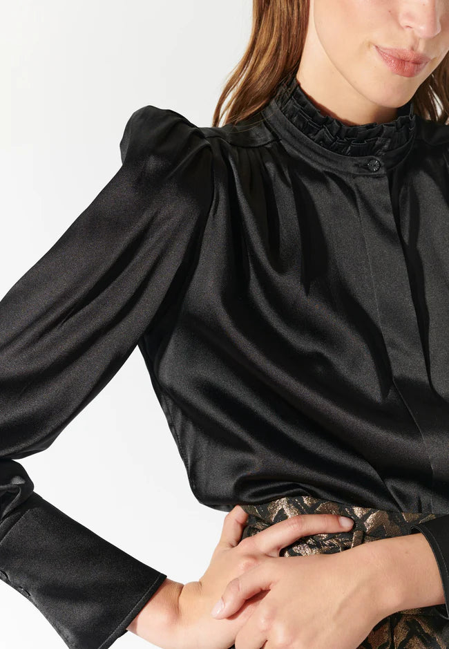 Dea Kudibal Black Roberta Silk Blouse