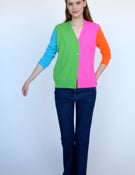 Vilagallo Two Tone Fluro Theresa Cardigan
