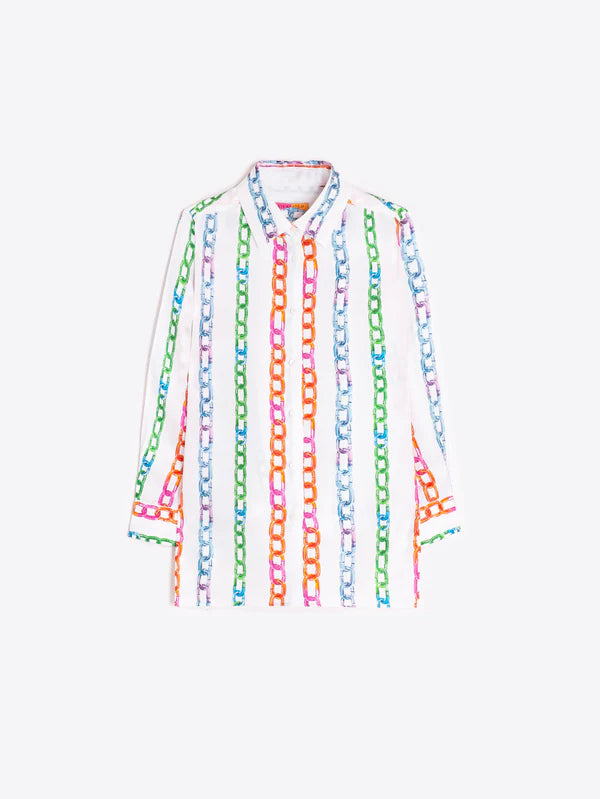 Vilagallo Multicolour Chain Print Shirt