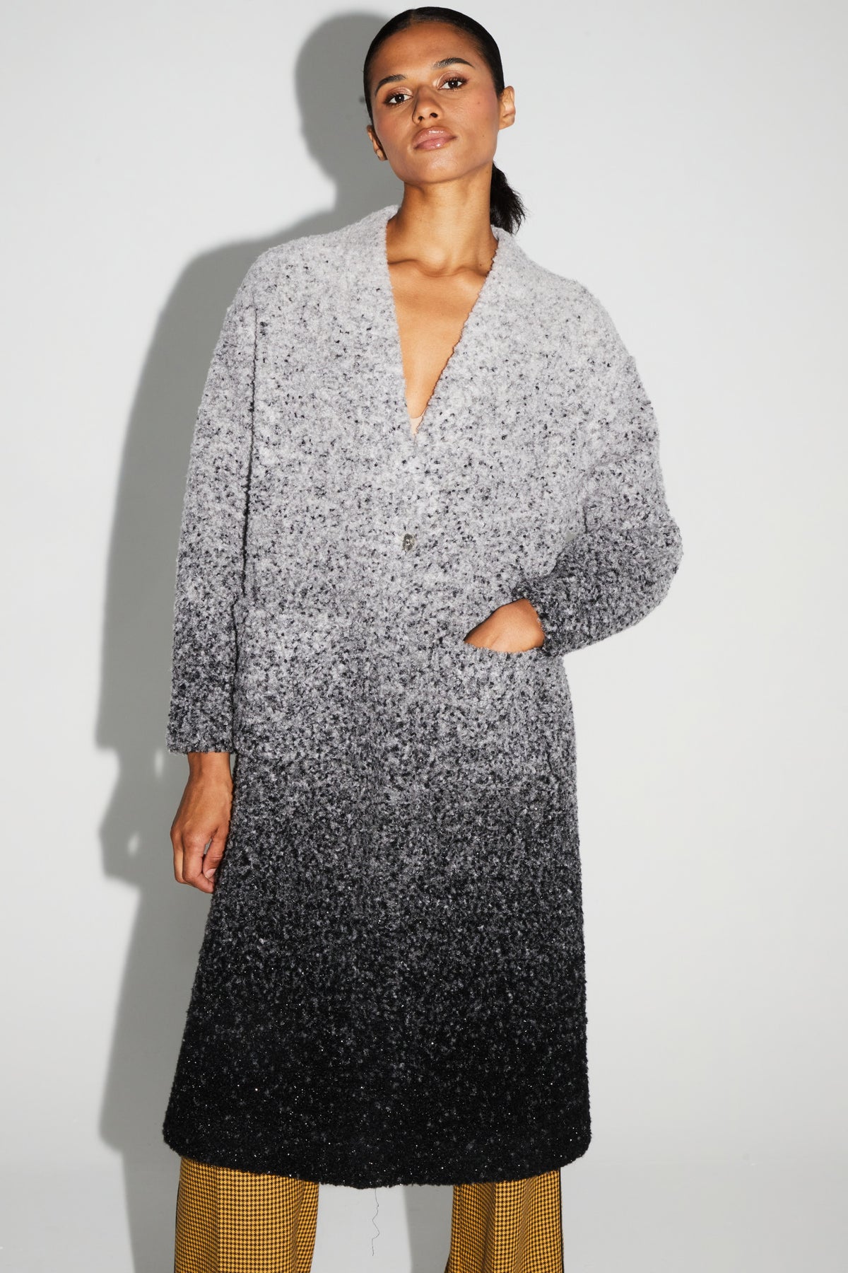 IMPREVU Grey/Black Tye/Dye Coat