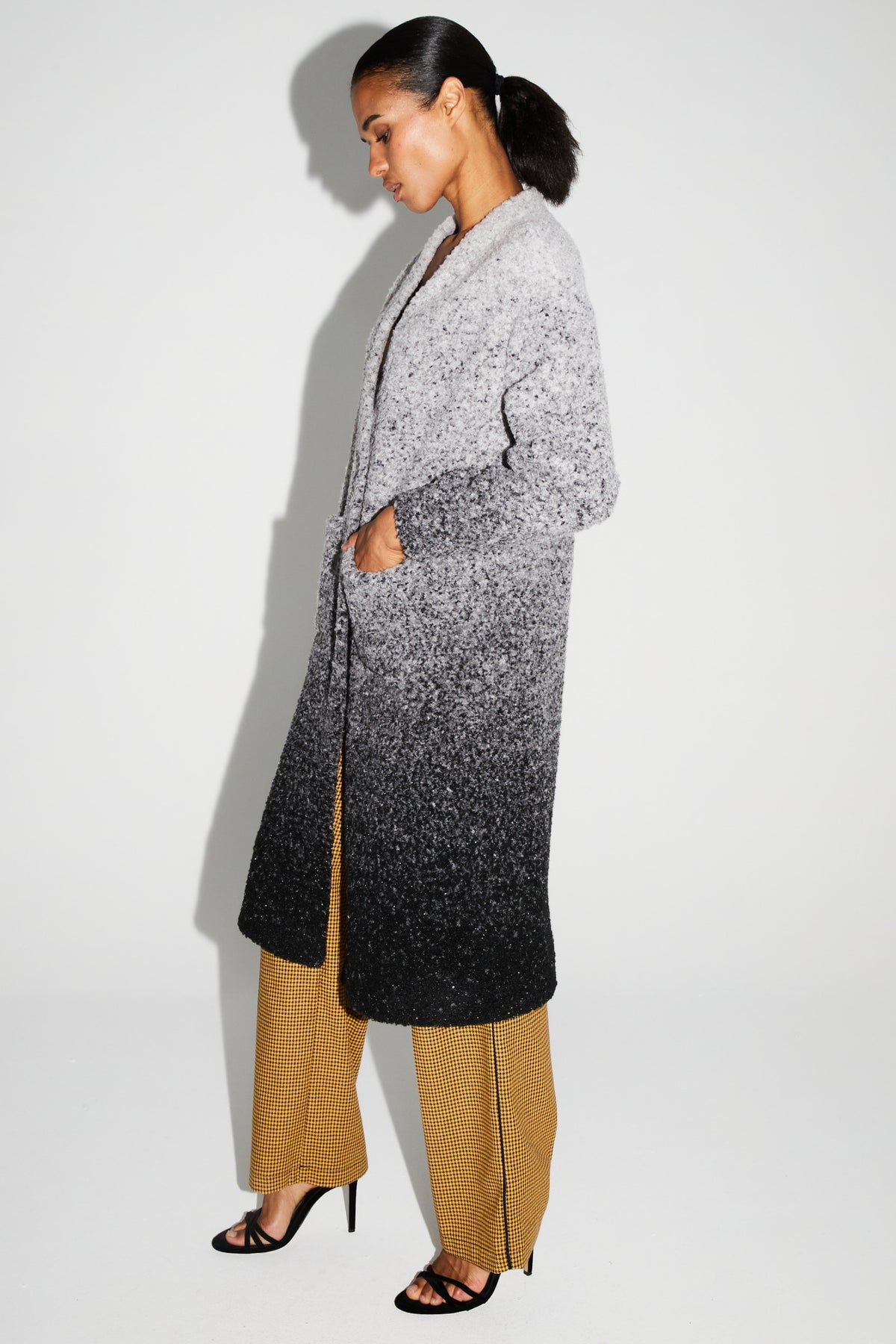 IMPREVU Grey/Black Tye/Dye Coat