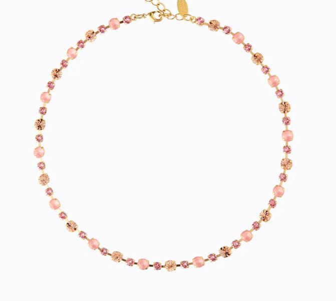 Caroline Svedbom Calanthe Gold Necklace Flamingo Combo