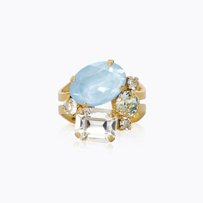 Caroline Svedbom Mini Carolina Ring Gold sky Combo
