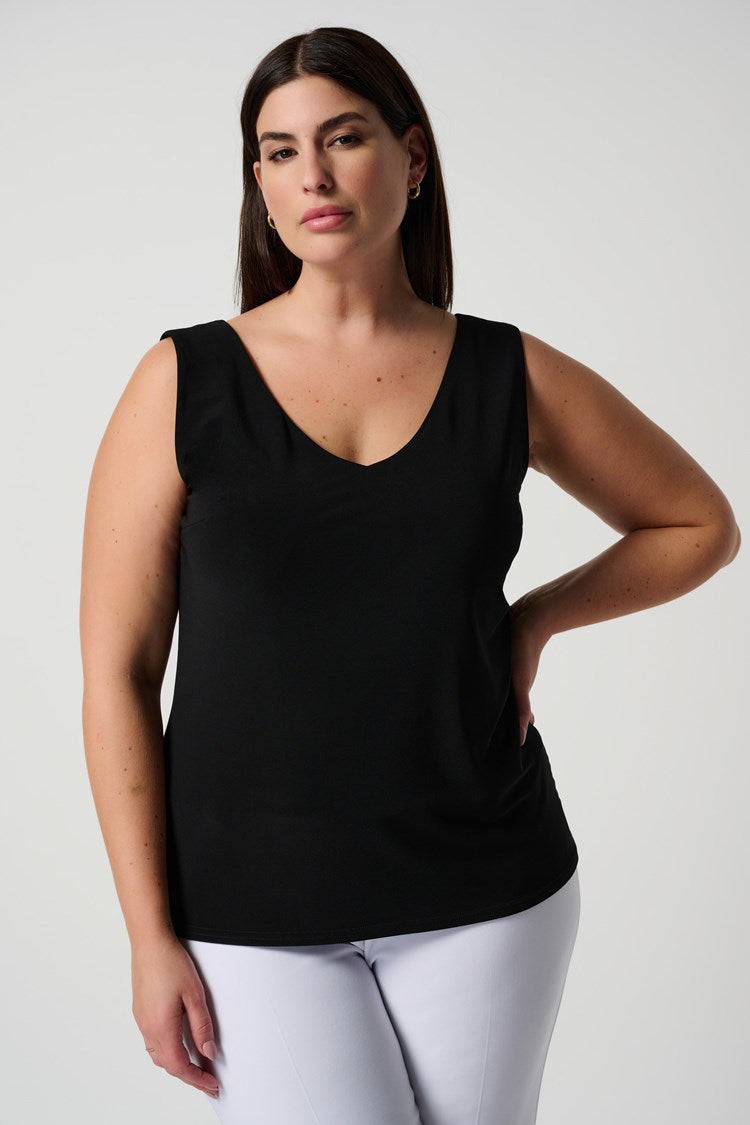 Joseph Ribkoff Black Classic V-Neck Cami