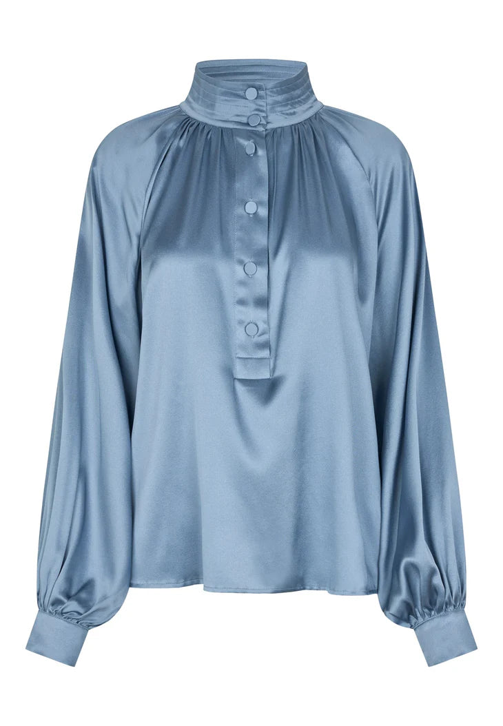 Dea Kudibal Nicola Harbour Blue Silk Blouse